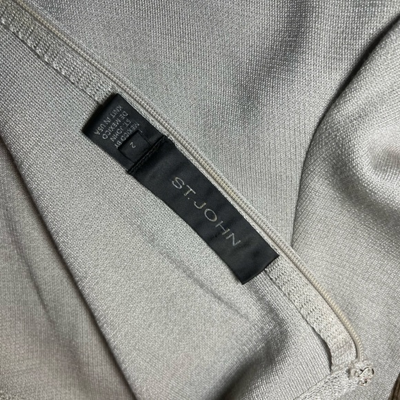 St. John Mini Dress in Grey and Black Women’s Size 2 - Picture 5 of 5